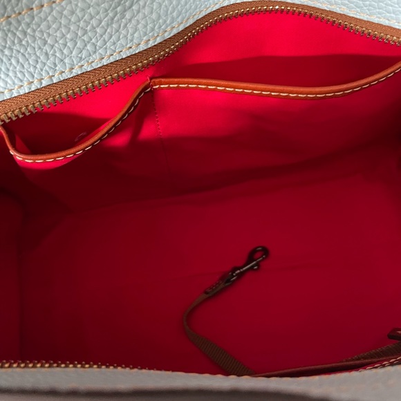 Dooney & Bourke - Pebbled Gain Leather Shoulder Bag - Pale Blue - Picture 8 of 12